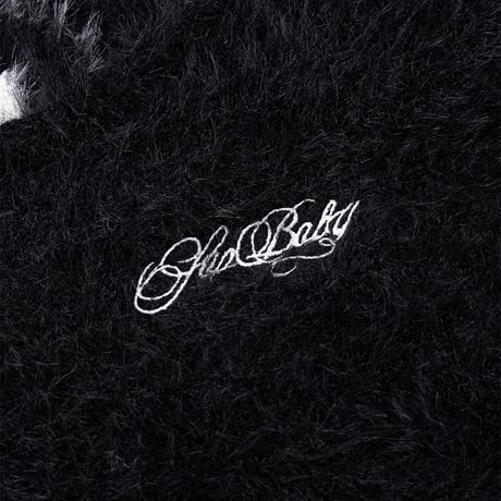 【 Sup Baby 】Baby Cross Cropped Mohair Knit Women'S