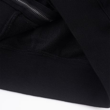 【 SUPPLIER 】Fire Bones Leather Patch Zip Hoodie