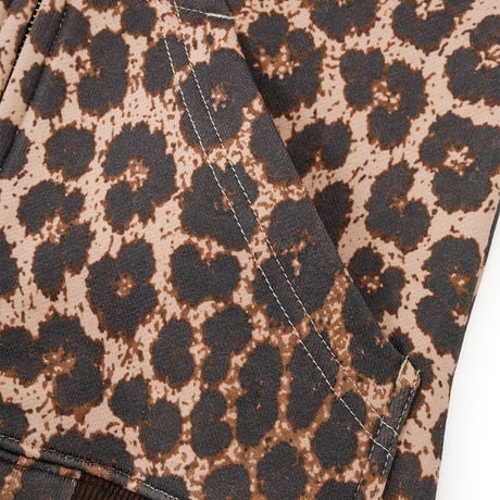 【 Sup Baby 】Leopard Baby Cross Fur Zip Hoodie - Tight Fit Women'S