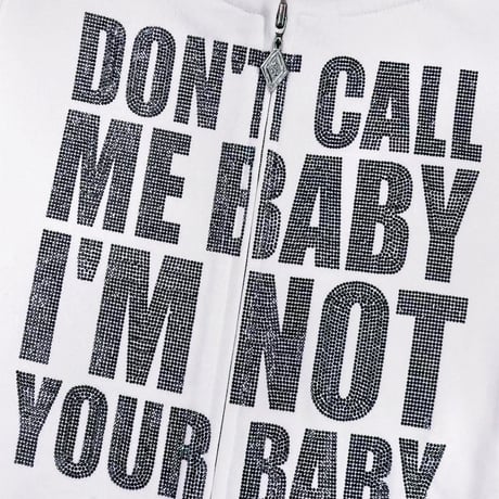 【 Sup Baby 】Not Your Baby Cropped Zip Hoodie