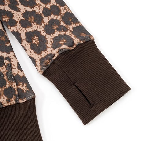 【 Sup Baby 】Leopard Baby Cross Fur Zip Hoodie - Tight Fit Women'S