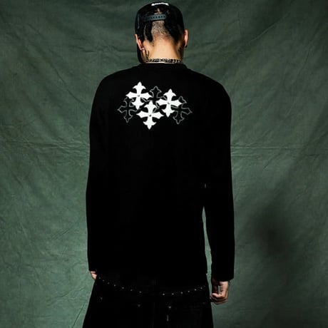 【 SUPPLIER 】Multiple Cross Thermal Long Sleeve Tee
