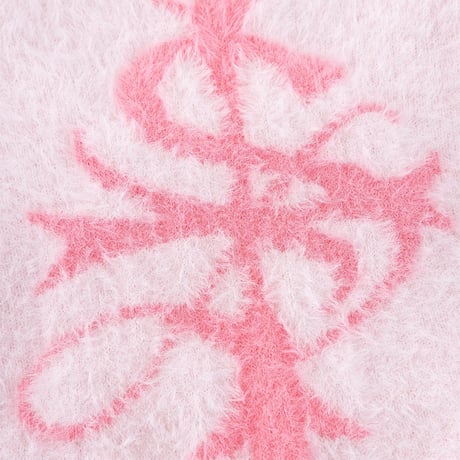 【 Sup Baby 】Baby Cross Cropped Mohair Knit Women'S