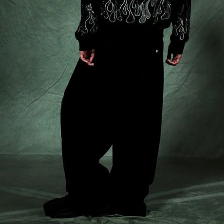 【 SUPPLIER 】Tribal Rhinestone Curve Sweat Pants
