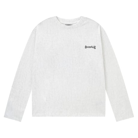 【 SUPPLIER 】Cross Rhinestone Long Sleeve Tee