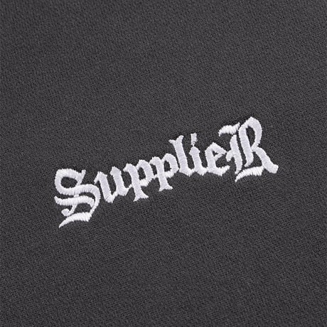 【 SUPPLIER 】Multiple Cross Leather Patch Zip Hoodie