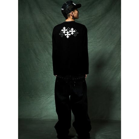 【 SUPPLIER 】Multiple Cross Thermal Long Sleeve Tee