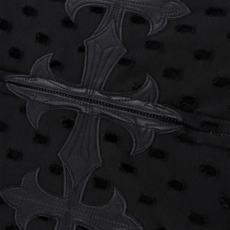 【 SUPPLIER 】Punched-Out Double Layer Hood Zip Up