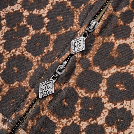 【 Sup Baby 】Leopard Baby Cross Fur Zip Hoodie - Tight Fit Women'S