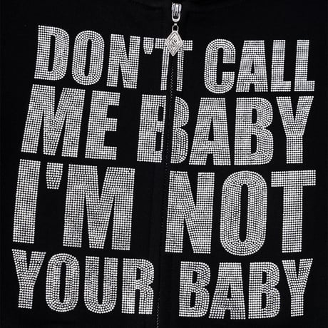 【 Sup Baby 】Not Your Baby Cropped Zip Hoodie