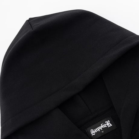 【 SUPPLIER 】Multiple Cross Leather Patch Zip Hoodie