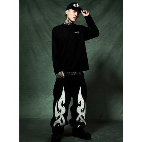 【 SUPPLIER 】Multiple Cross Thermal Long Sleeve Tee