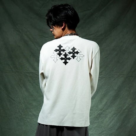 【 SUPPLIER 】Multiple Cross Thermal Long Sleeve Tee