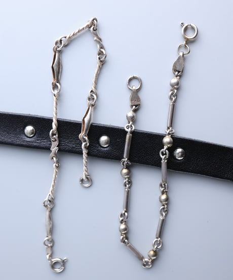 Bar & Ball Link Bracelet / Silver 925