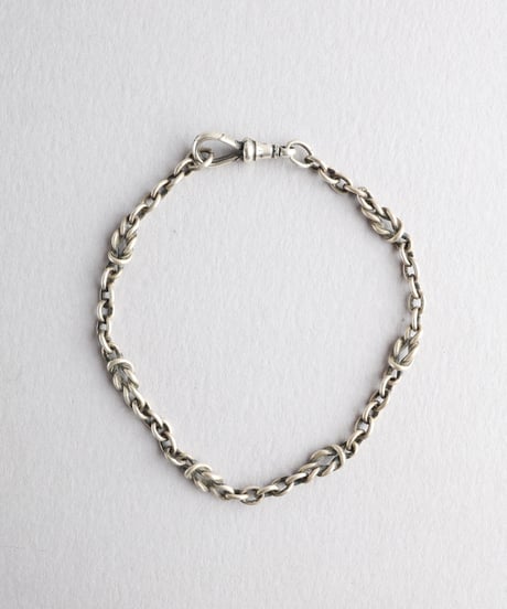 c.1890–1910 UK / Albert Chain Knot Bracelet / Sterling Silver