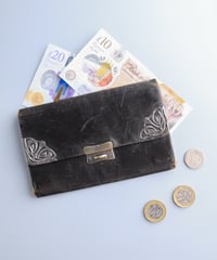 1903 Germany × England / Leather Wallet by Ludwig Krumm / Silver 925