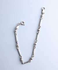 Bar & Ball Link Bracelet / Silver 925