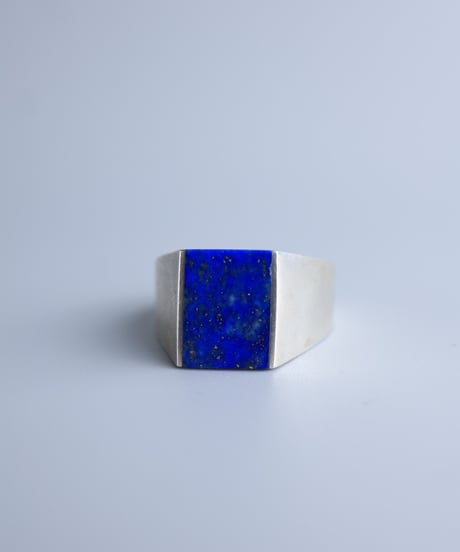 Lapis Lazuli Signet Ring / Silver 925