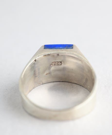 Lapis Lazuli Signet Ring / Silver 925