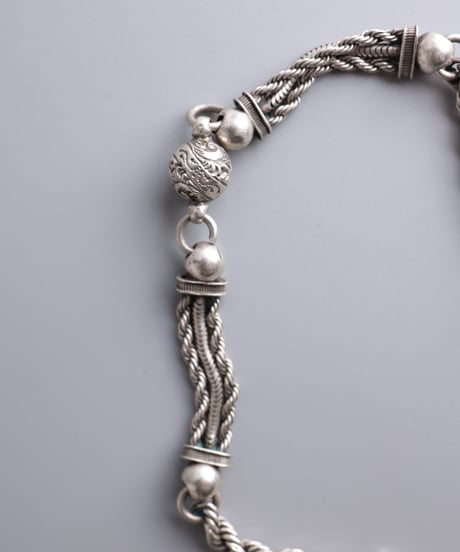 c.1880–1910 UK Albertina Chain Bracelet / Sterling Silver