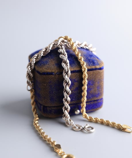 Twisted Rope Chain Bracelet / 9ct Gold