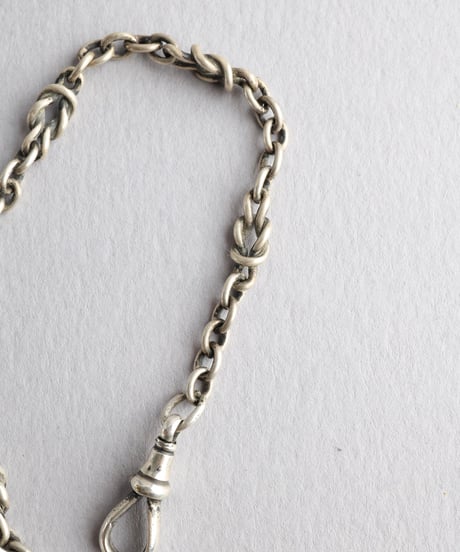 c.1890–1910 UK / Albert Chain Knot Bracelet / Sterling Silver