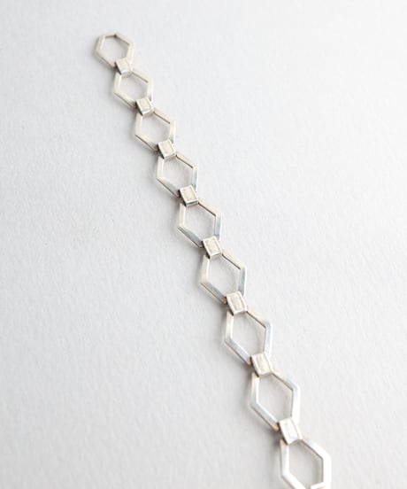 Hexagonal Link Bracelet / Silver 800