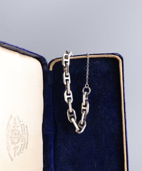 1976 London Import Geometric Anchor Chain Bracelet / Silver 925
