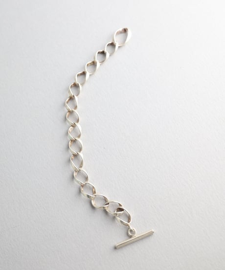 Modern Twisted Link Bracelet / Silver 925
