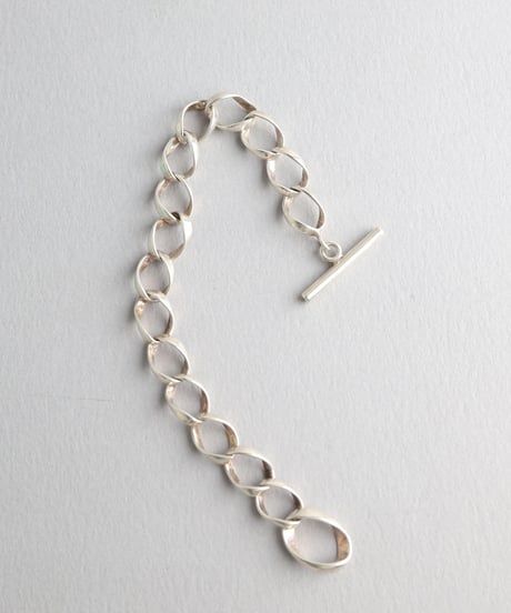 Modern Twisted Link Bracelet / Silver 925