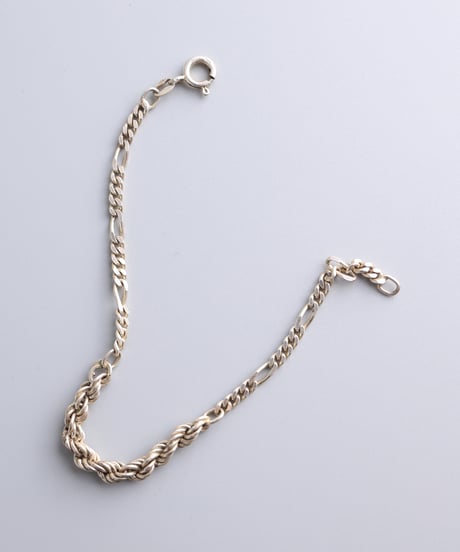 Mixed Chain Bracelet / Silver 925