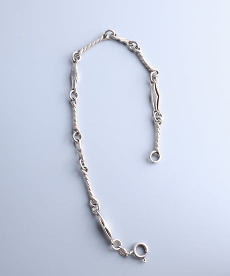 c.1970 Italy Mixed Link Bracelet / Silver 925