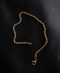Twisted Rope Chain Bracelet / 9ct Gold