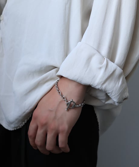 Horse Bit Rolo Chain Bracelet / Silver 925