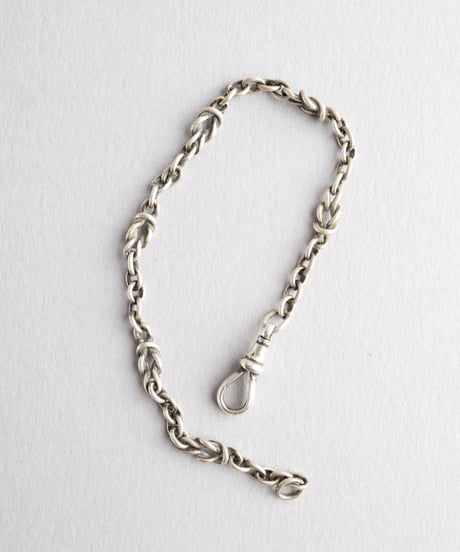 c.1890–1910 UK / Albert Chain Knot Bracelet / Sterling Silver
