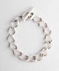Modern Twisted Link Bracelet / Silver 925