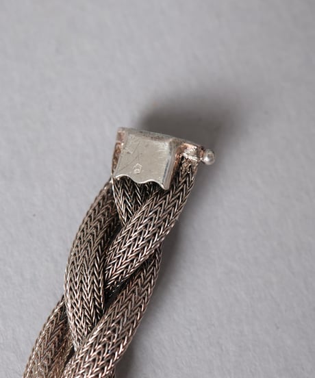 c.1950 Central European Braided Mesh Bracelet / Silver 900