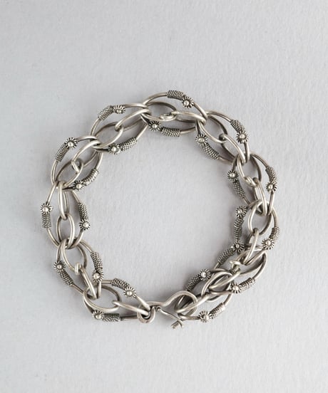 Floral Wirework Bracelet / Silver 800