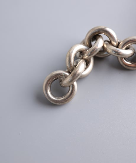 c.1960 Germany Round Link Chain Bracelet / Silver 835