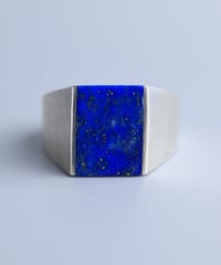 Lapis Lazuli Signet Ring / Silver 925