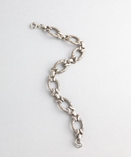 c.1920 Germany Scroll Link Bracelet / Silver 835