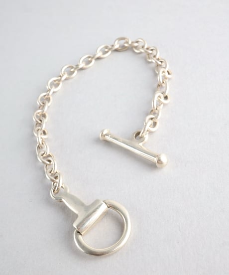 Horse Bit Rolo Chain Bracelet / Silver 925