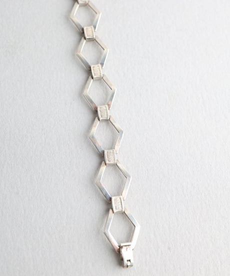 Hexagonal Link Bracelet / Silver 800