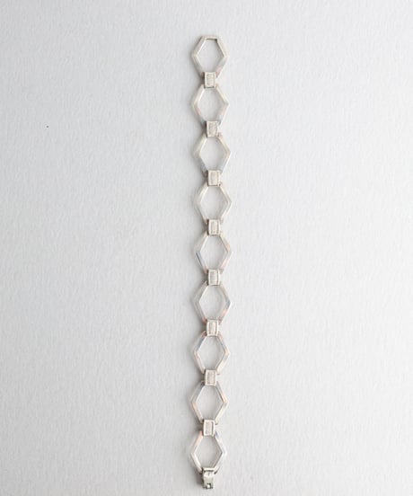 Hexagonal Link Bracelet / Silver 800