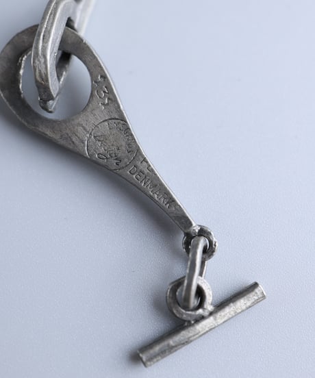 c.1960 Denmark Lysgaard Design Brutalist Modernist Bracelet / Pewter