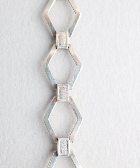 Hexagonal Link Bracelet / Silver 800