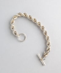 1973 France Rope Chain Toggle Bracelet / Silver 925