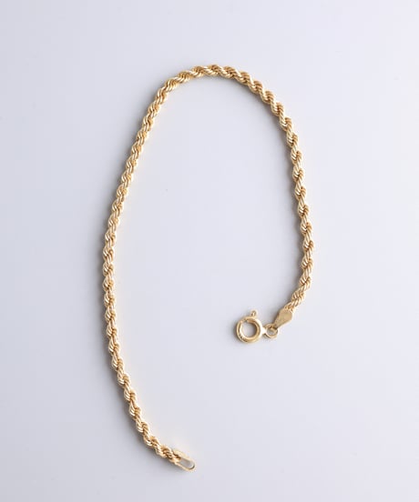 Twisted Rope Chain Bracelet / 9ct Gold