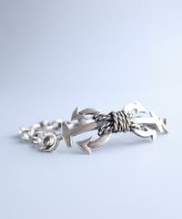 c.1940–1960 Italy Anchor Marine Chain Bracelet / Silver 800