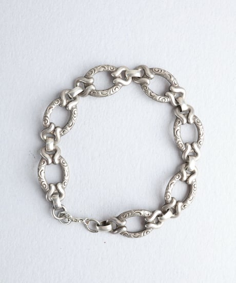 c.1920 Germany Scroll Link Bracelet / Silver 835